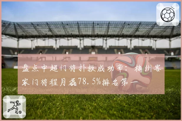 盘点中超门将扑救成功率:梅州客家门将程月磊78.5%排名第一